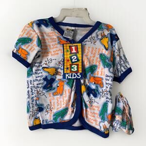 Vintage 80’s-90’s Airplanes 4 Piece Pajama Set Infant Baby Outfit 6-9mo NEW